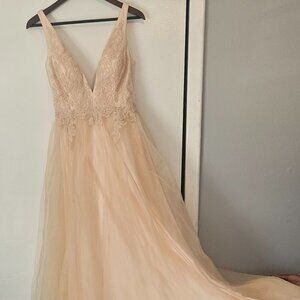 Blush Tulle Lace Appliqué Formal Dress | Nordstrom Boutique Prom Dress